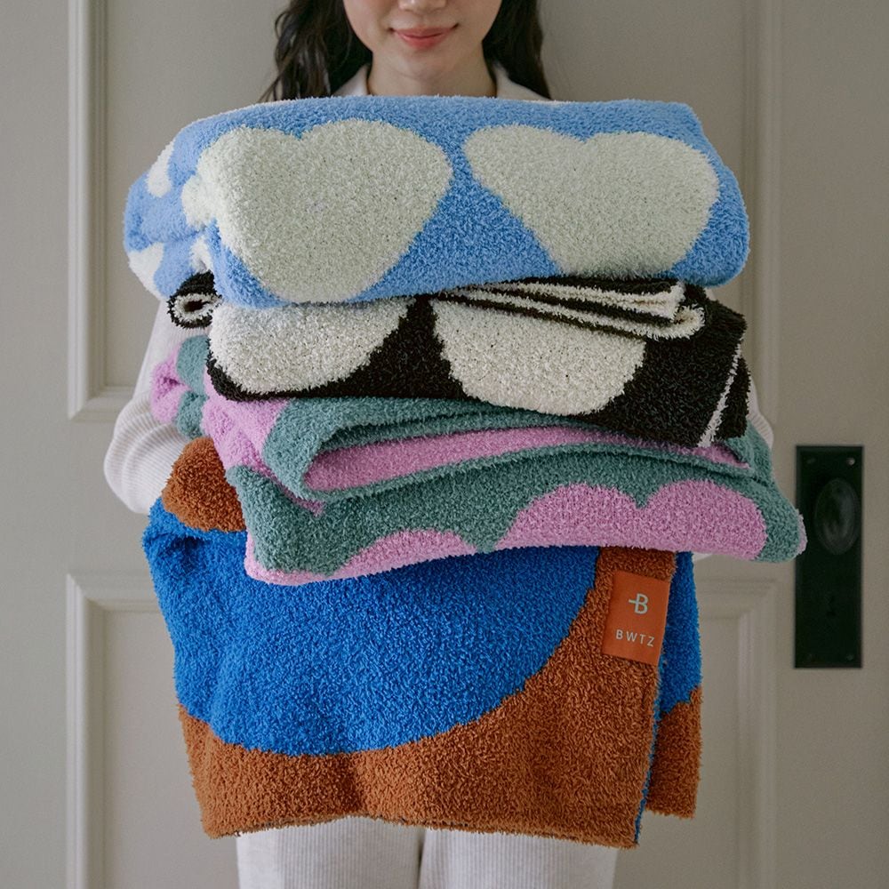 BOWELL BWTZ ニット ブランケット［4種・2サイズ］ ピンク ブラック