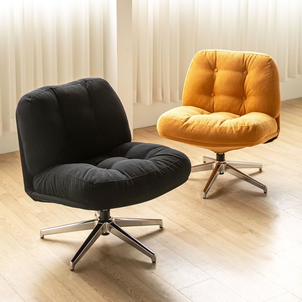 Chairfactory CAPER 1人掛け ソファ 回転式［6色］ ブラック イエロー