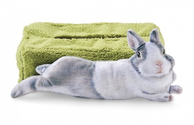 うさぎを飼っている気分♪「くつろぎうさぎのボックスティッシュカバー