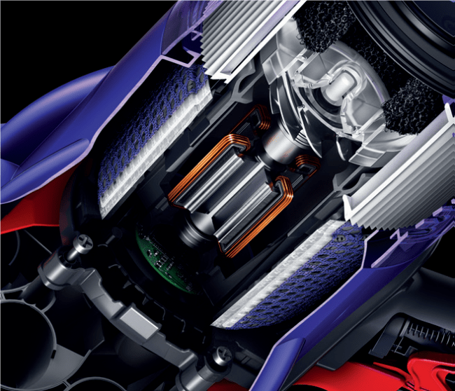 25%軽量化ながら変わらない吸引力¹を実現。ダイソンのテクノロジーを