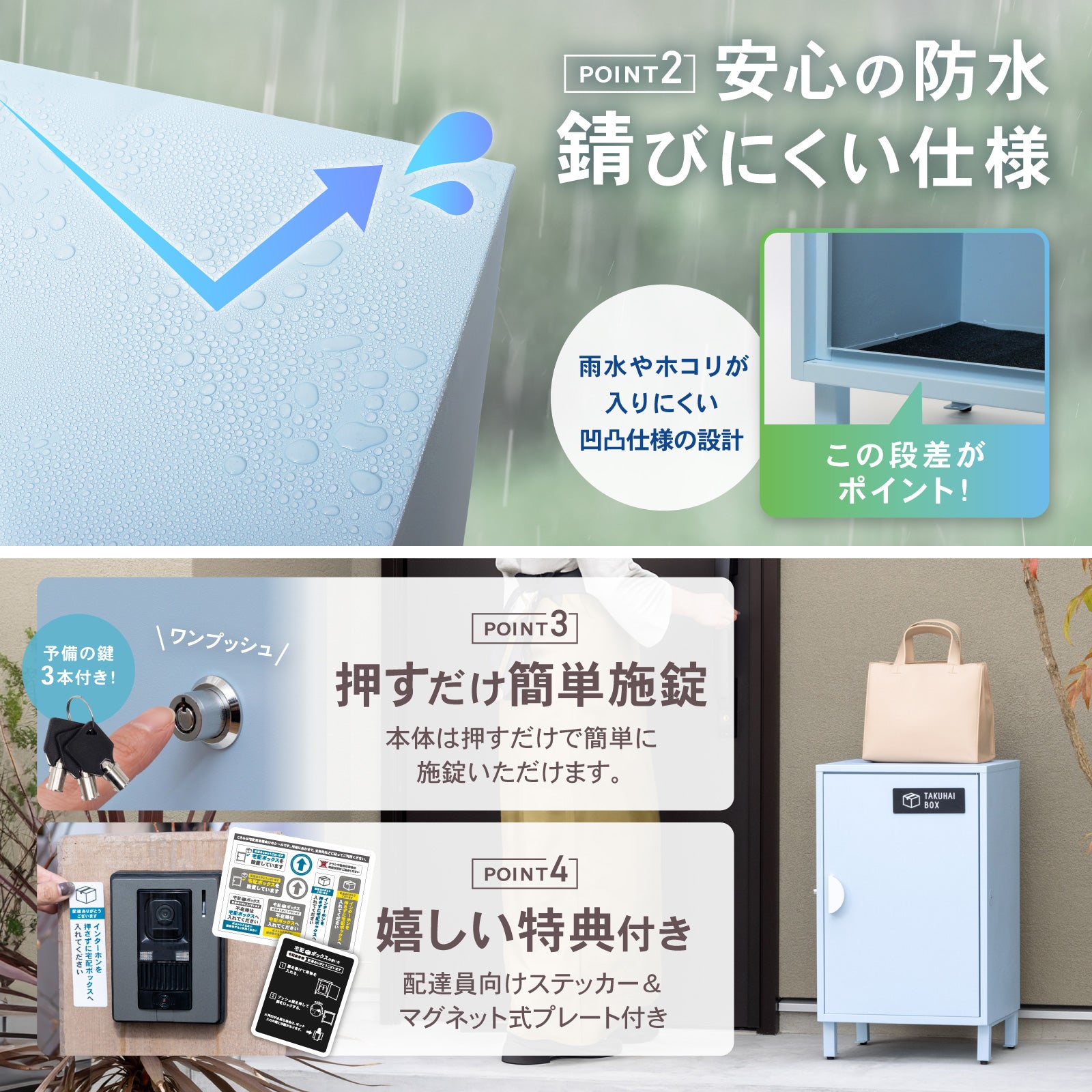 PYKES PEAK (パイクスピーク) 宅配ボックス 屋外 防水 大容量 屋外