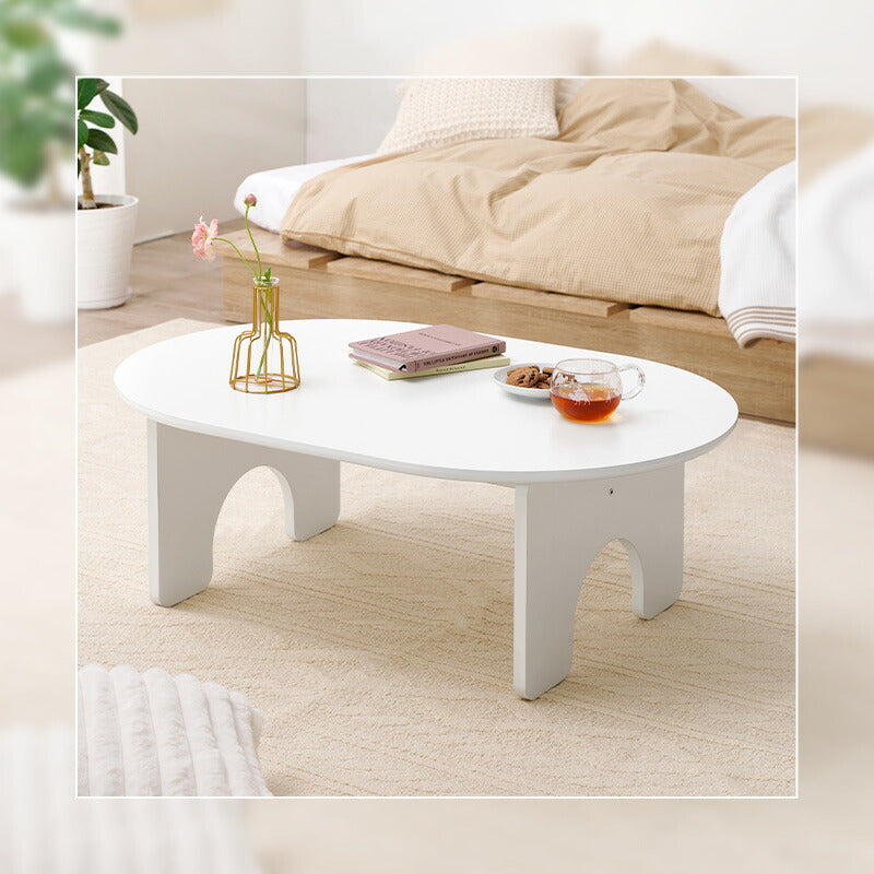 ホワイトローテーブル [幅90/120] | おしゃれな家具・インテリア通販