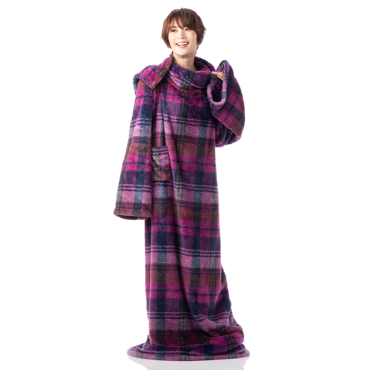 DXブランケット着る毛布 静電気防止抗菌防臭加工 デラックス