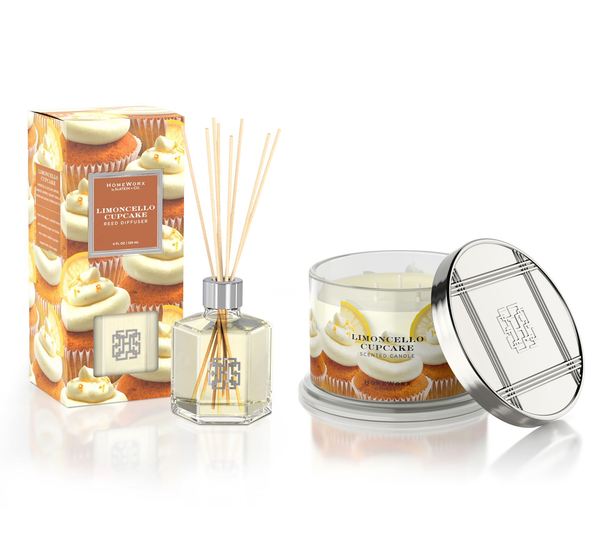 HomeWorx by Slatkin + Co. Reed Diffuser & Candle- Limoncello - QVC.com
