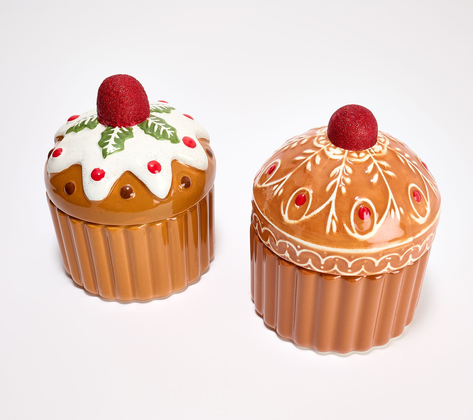 HomeWorx by Slatkin + Co. S/2 6oz Cookie Exchange Ceramic Candles