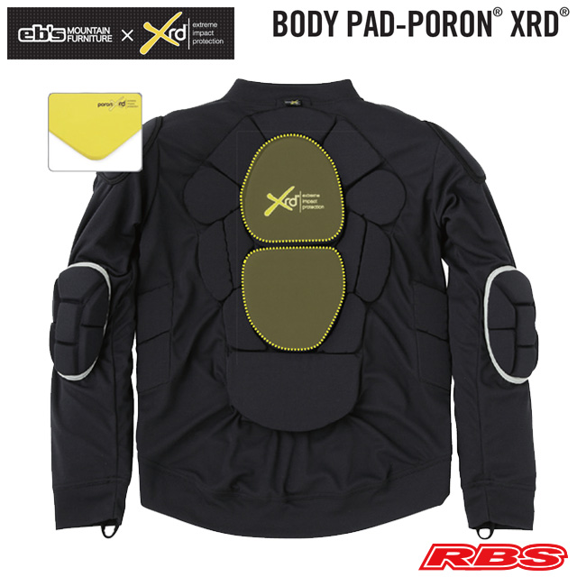 eb's BODY PAD PORON® XRD® エビス ボディパッド ポロン BLACK