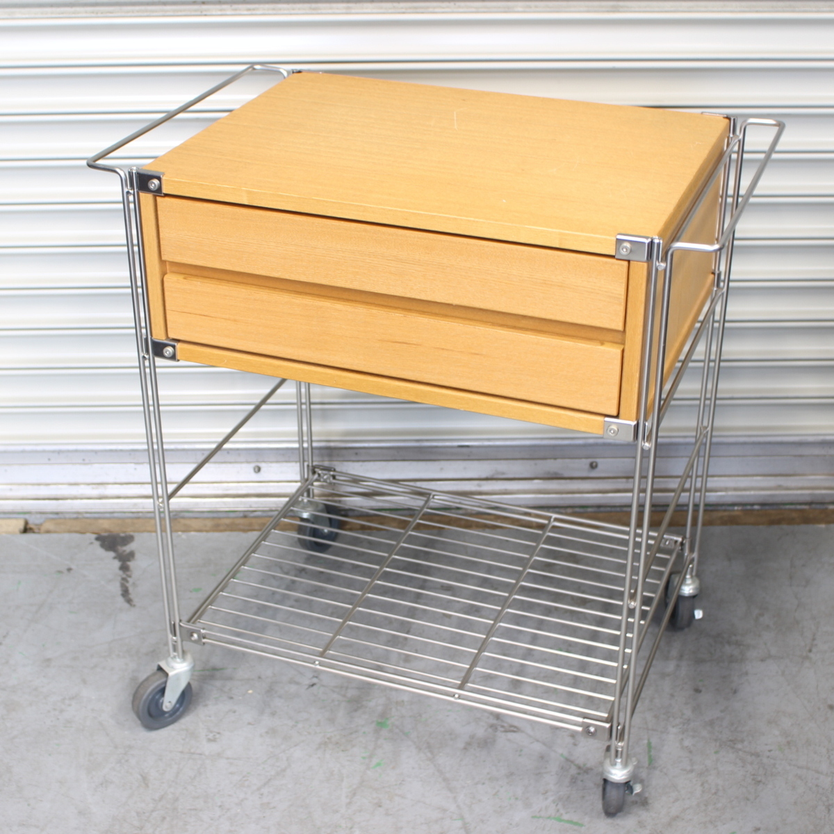 MUJI 無印良品 ボックスキッチンワゴン・セット 廃盤 タモ材