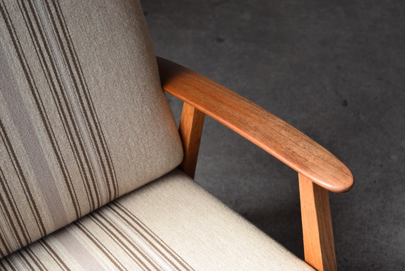 ヴィンテージ デンマーク製 チーク材×オーク材 イージーチェア①