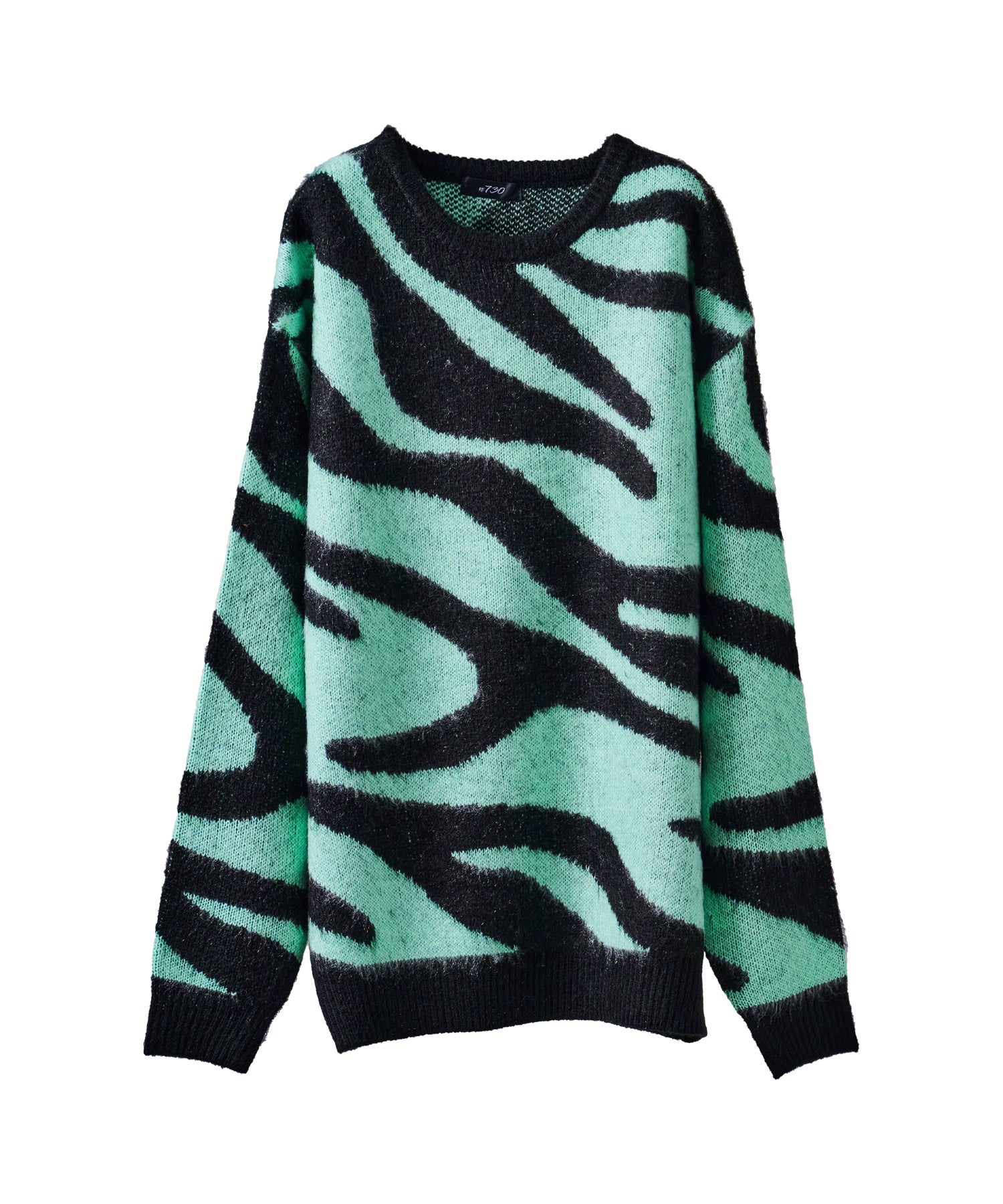 ゼブラ柄クルーネックニット – REGIEVO