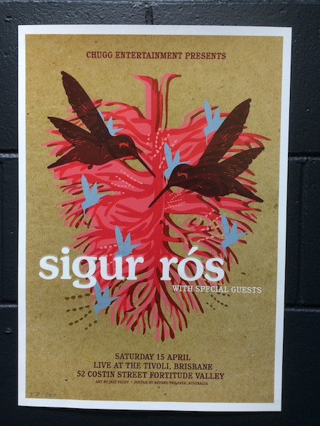 SIGUR ROS WITH SPECIAL GUESTS LIMITED EDITION TOUR POSTER *NEW