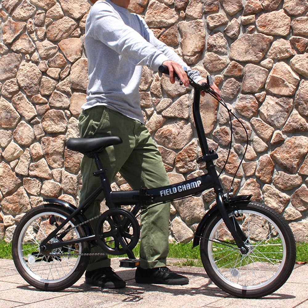 直送 代引き不可】MIMUGO 折り畳み自転車 FIELD CHAMP 16インチ ロック