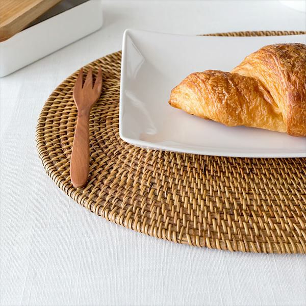 ラタン編みランチョンマット30x40cm[オーバルタイプ][7561]【生活雑貨