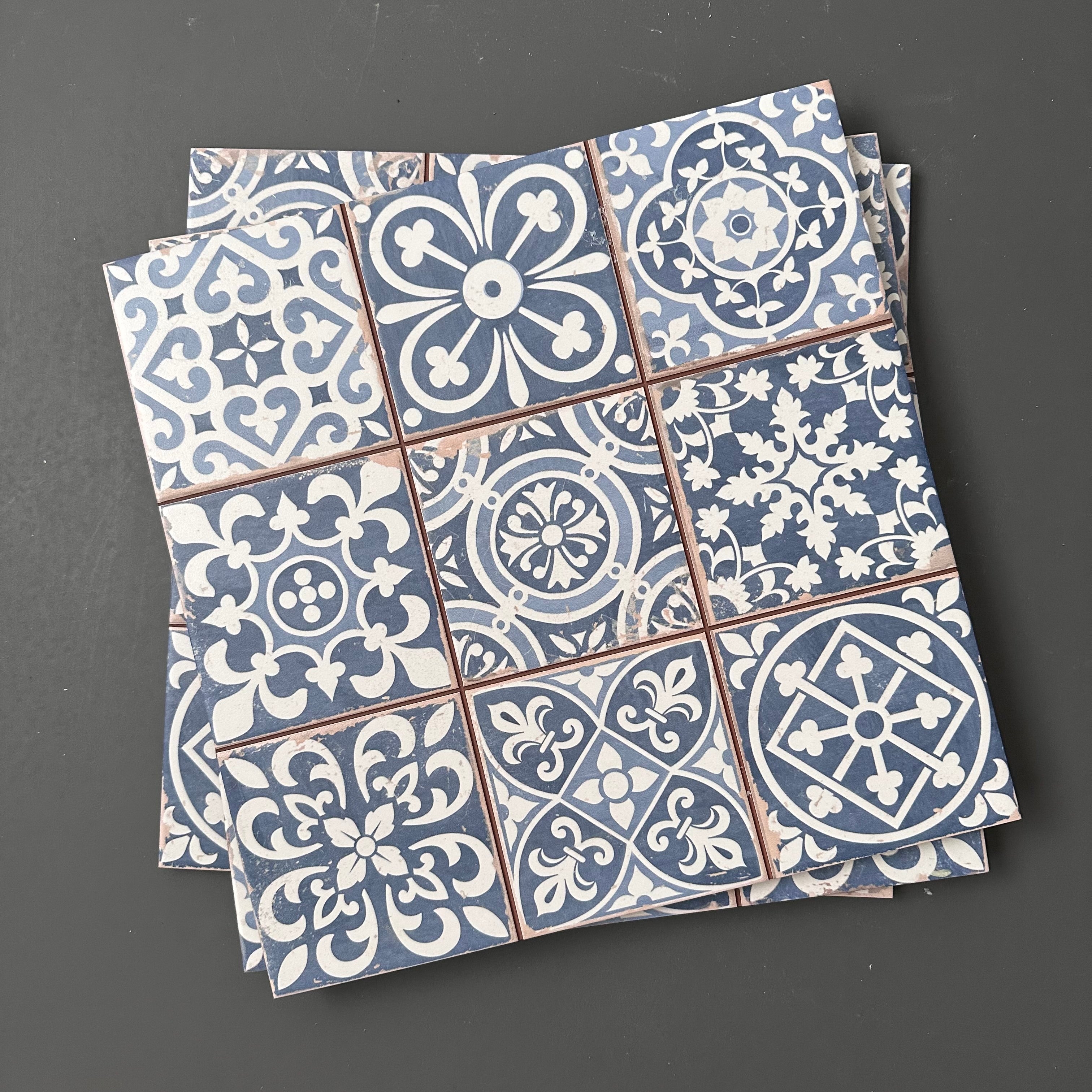 スペインタイル 床・壁装飾タイル 330角平 デッドストックタイル 【FS