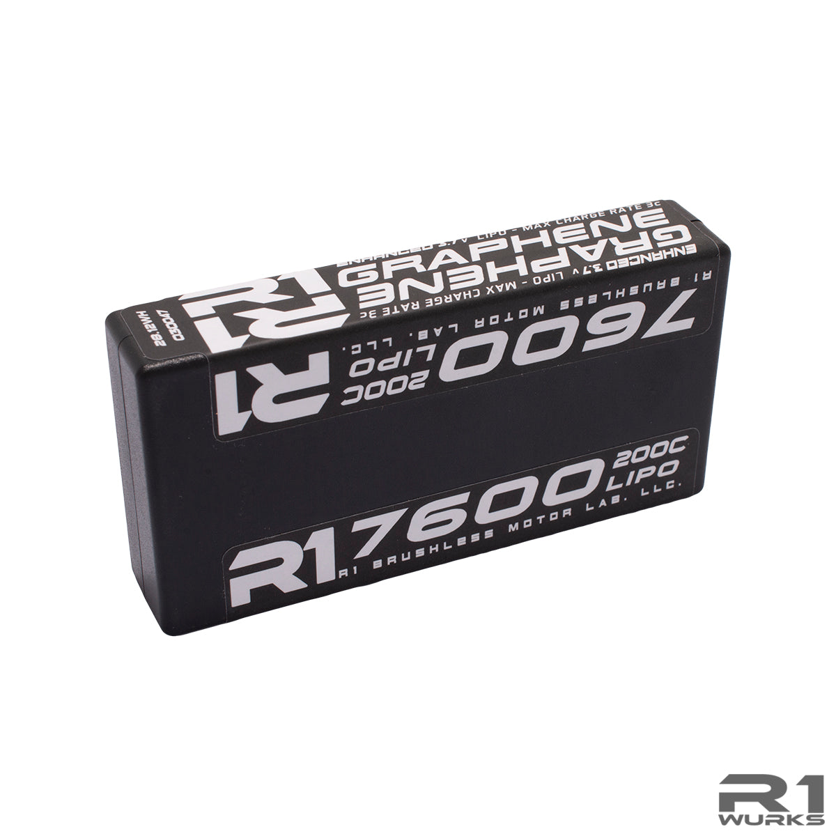 R1WURKS 7600mah 200c 3.7v 1s Shorty LiPo Battery, Graphene – R1