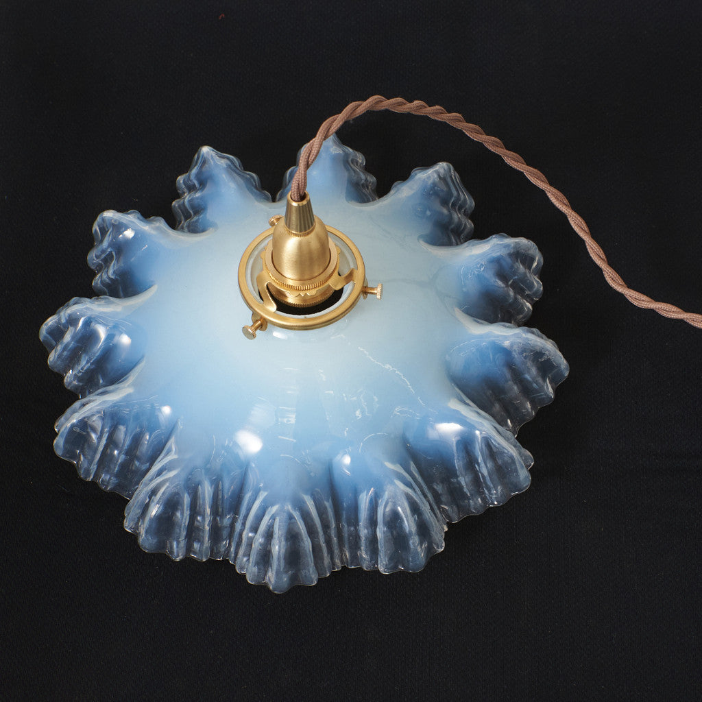 アンティーク ミルクガラス×クリアガラス ペンダントライト｜rocca rocca