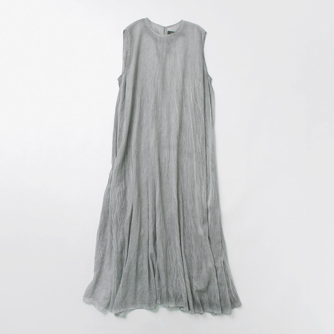 mizuiro ind（ミズイロインド） ピグメントダイ ギャザー ワンピース