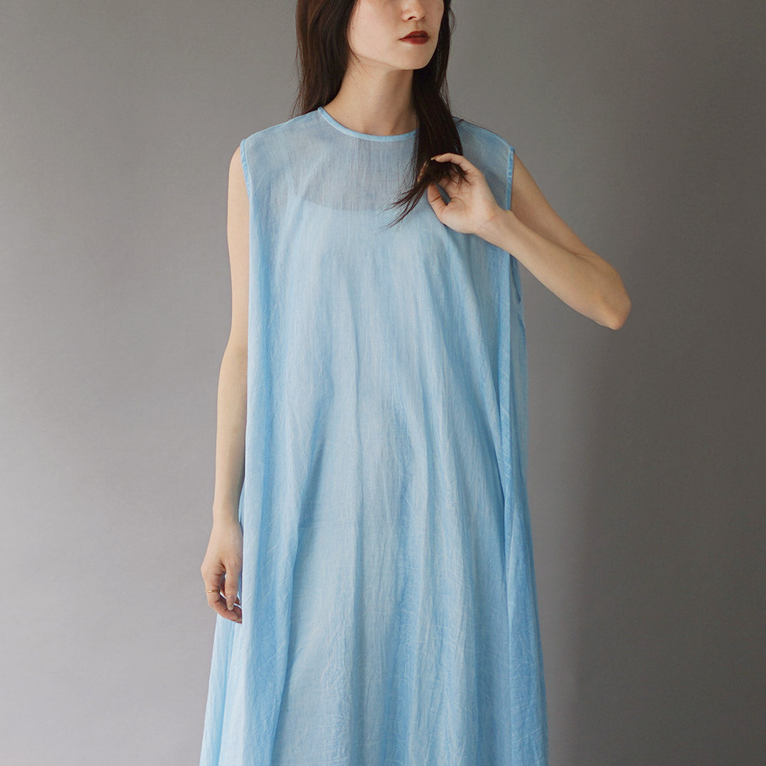 mizuiro ind（ミズイロインド） ピグメントダイ ギャザー ワンピース