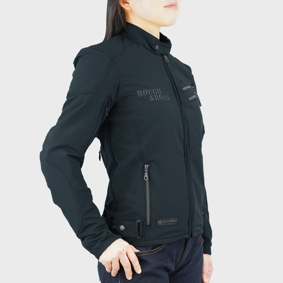 RR7253 エアスルーソフトシェルストレッチライディングZIPジャケットEM