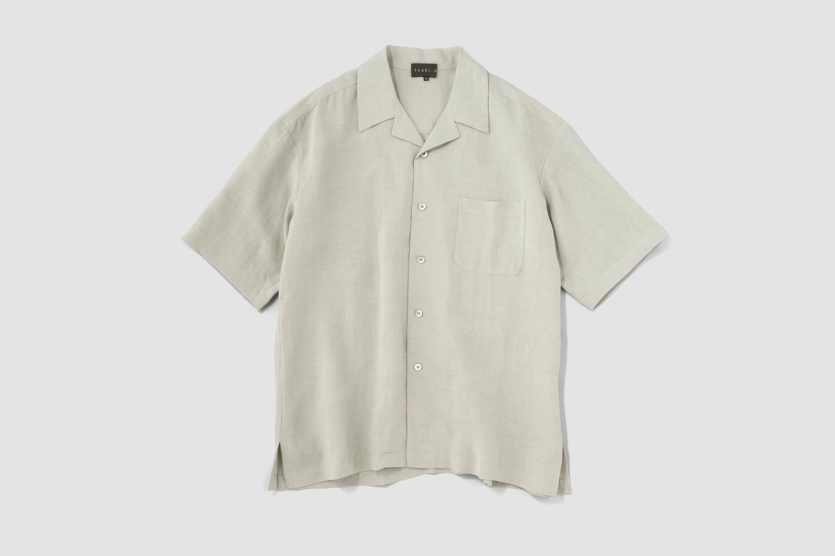 tsuki.s メンズ リネン オープンカラーシャツ - 〈O2〉BETTER THAN ONE