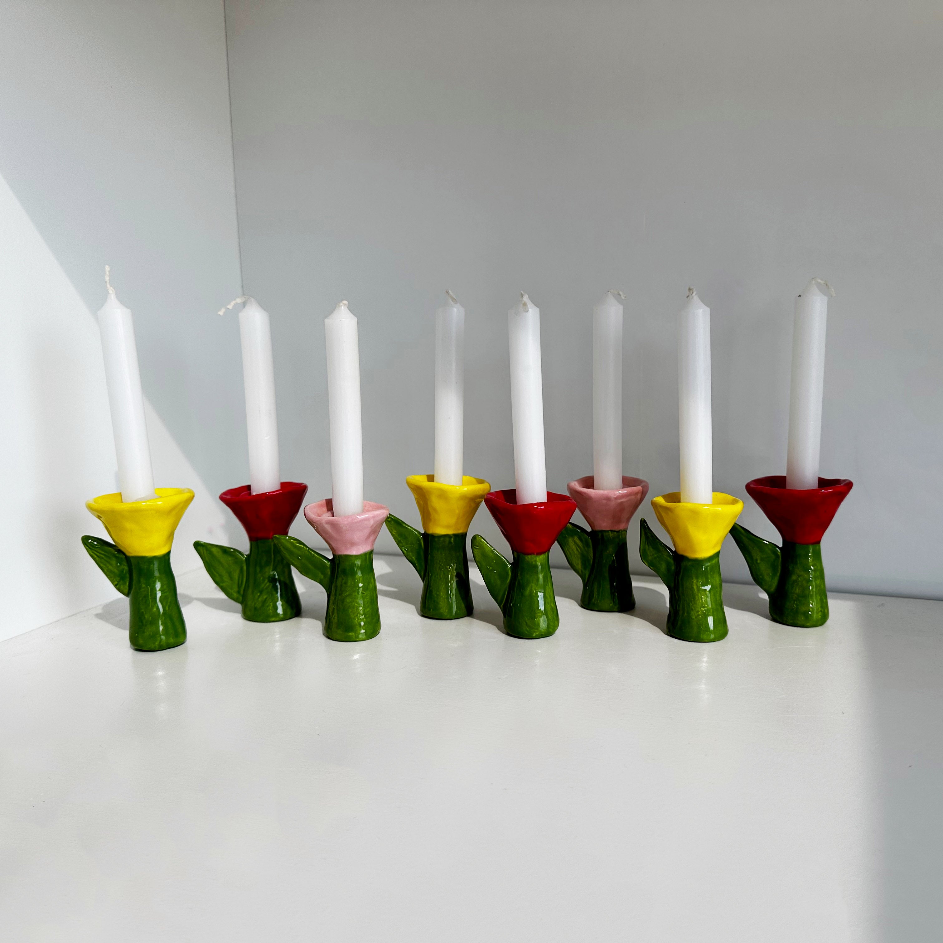 Mini Tulip Candle Holders | Jessica Walker – Ruby Clay Company