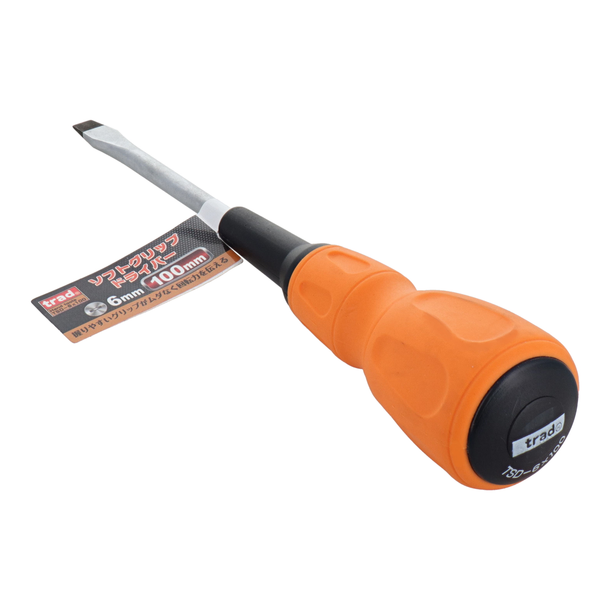 TSD－6×100 ドライバー ドライバー ソフトグリップドライバー －6mm