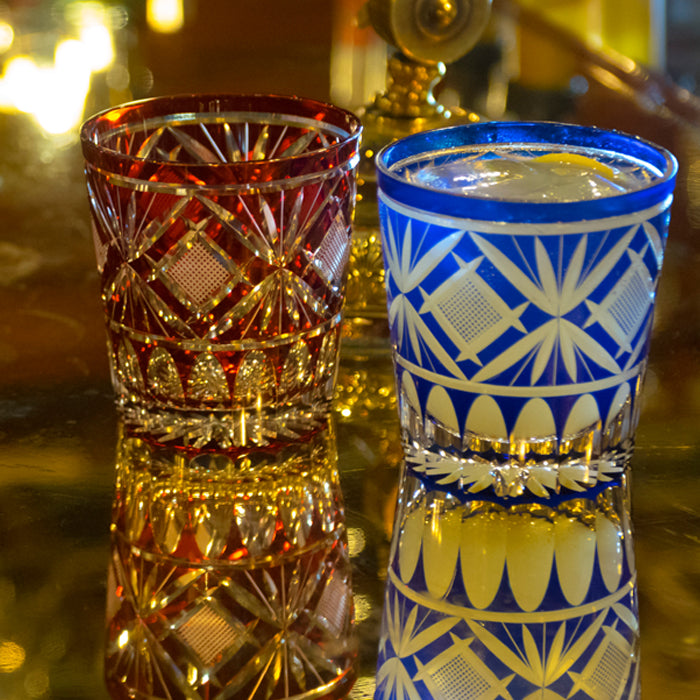 M-804-B 剣菱魚子文様 オールド ルリ – 硝子工房 彩鳳