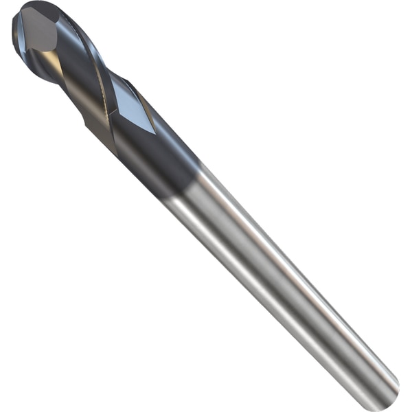 超硬ボールエンドミル 2枚刃/2D刃長/AlTiNコーティング/φ0.2/ショート