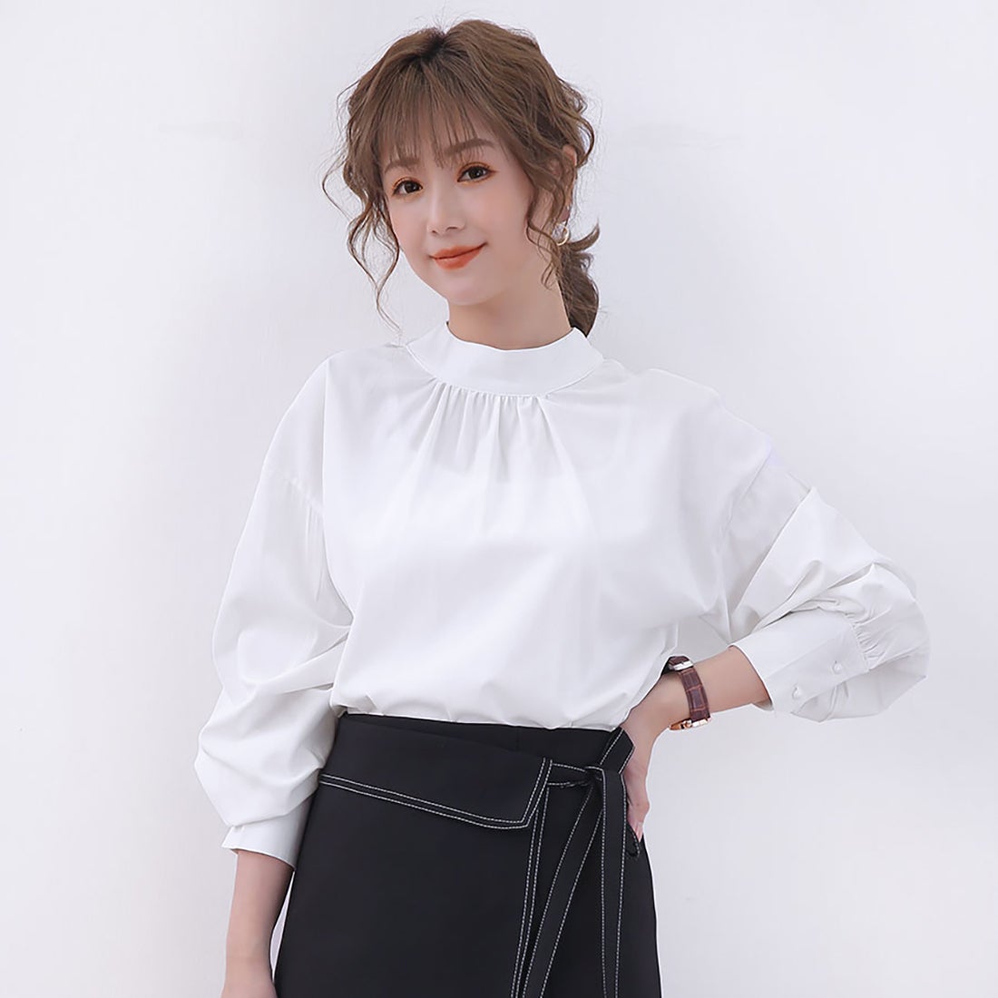 ドゥー ベル Doux Belle ブラウス バルーンスリーブ バルーン袖