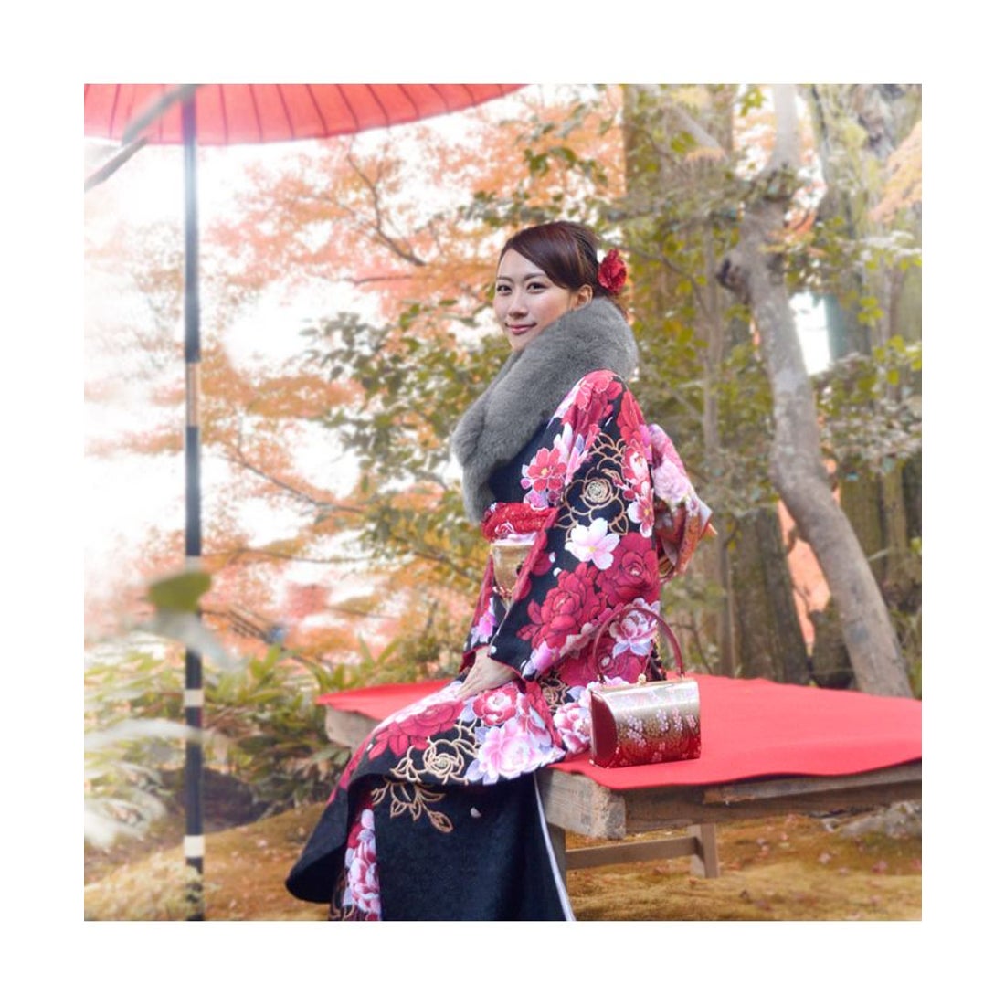 サンキョウショウカイ 三京商会 成人式着物大きめフォックスファー