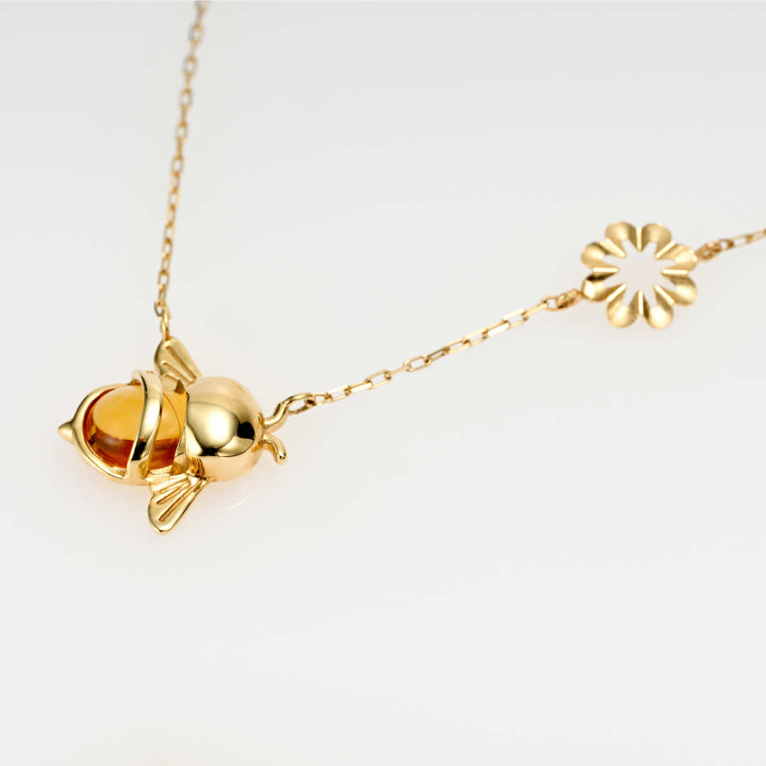 ネックレス K10イエローゴールド シトリン(JLージュエルー)(北の宝石