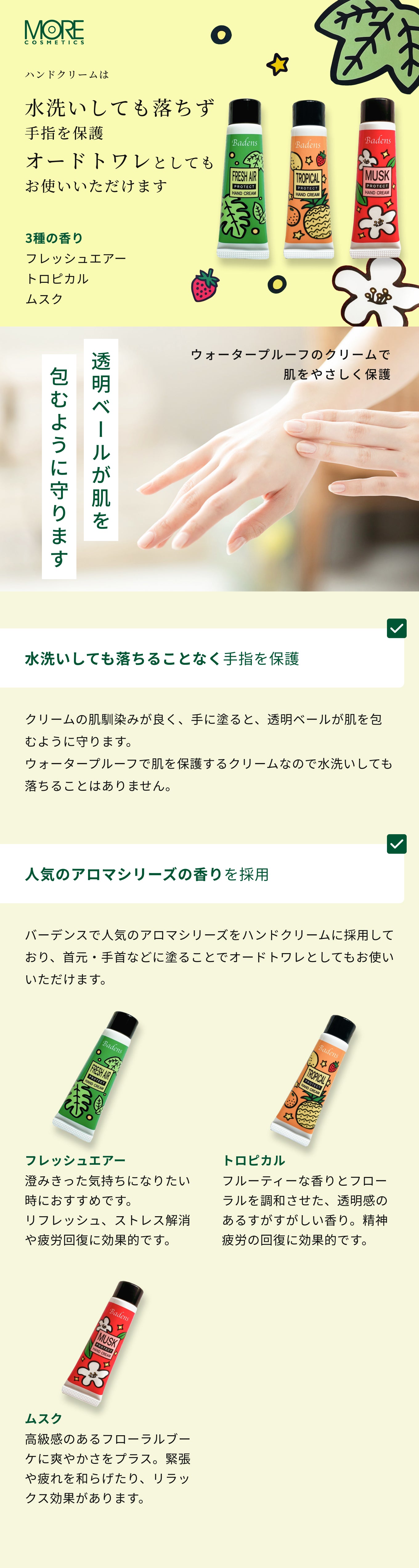 Badens ハンドクリーム 30g(ムスク) – モアコスメティックスオンライン