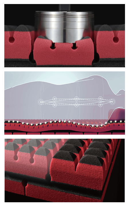 エアーSX]マットレス／HARD （シングル）9×97×195cm ロイヤルブルー