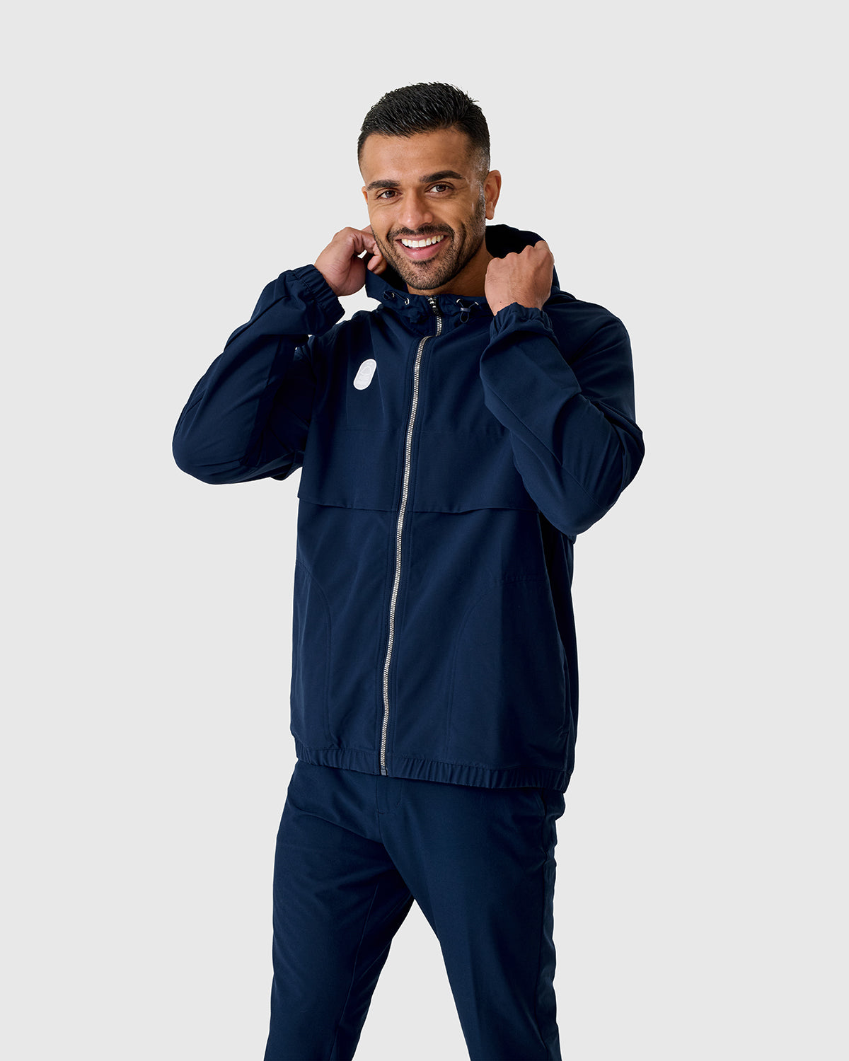 NFFC Adidas Golf Go-To Navy Full Zip Windbreaker