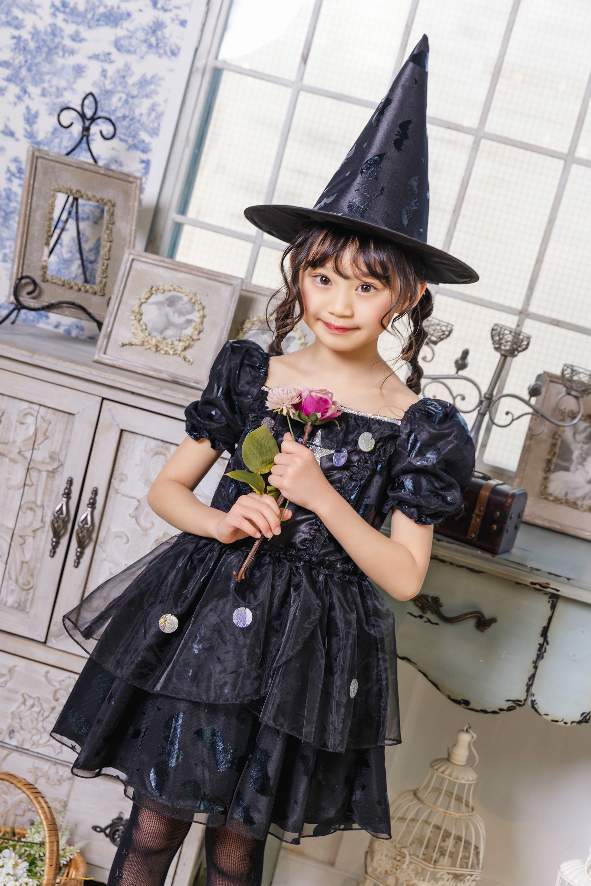 コスプレ キッズ こども 魔女 ハロウィン メルヘンウィッチ 女の子