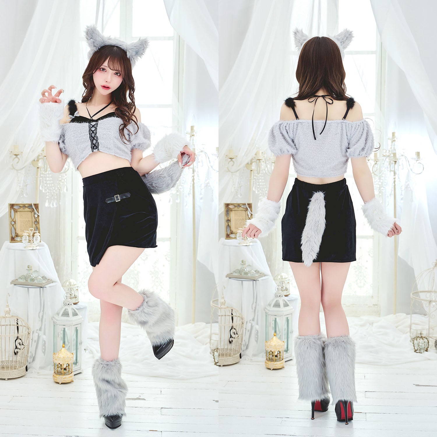 New] コスプレ ハロウィン アニマル ノアールヴェール ウルフ