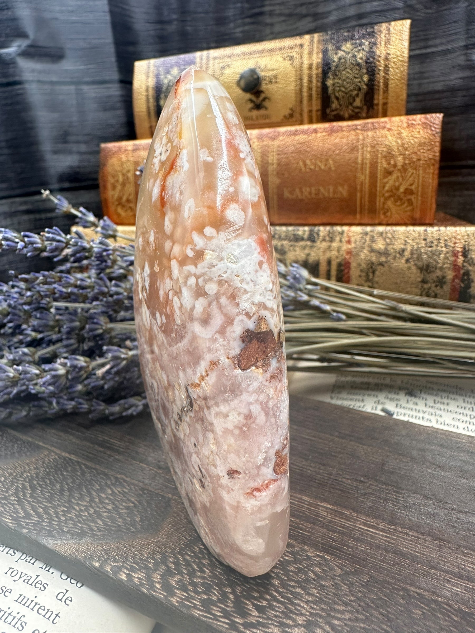 さくら瑪瑙ハートフラワーアゲートピンク166g