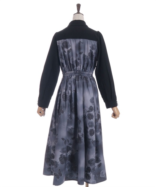 チェーン付アートローズ柄ワンピース | axes femme online shop