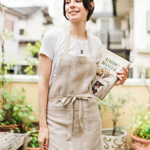 Charvet Editions リネンエプロン 首かけ｜BON APPETIT ホワイト