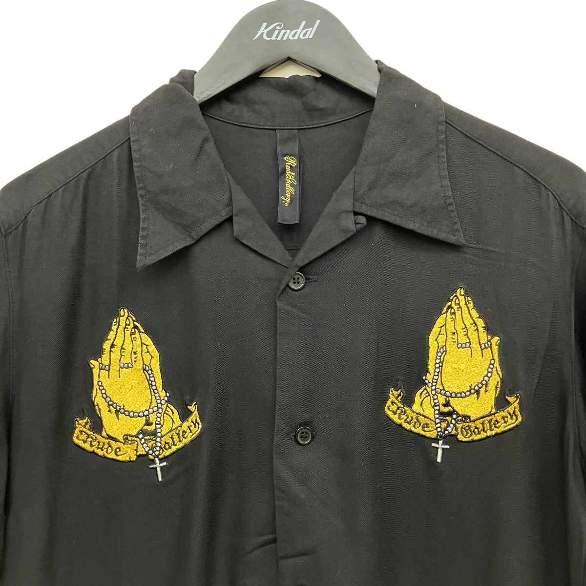 RUDE GALLERY(ルードギャラリー) マリア刺繍半袖シャツ ブラック