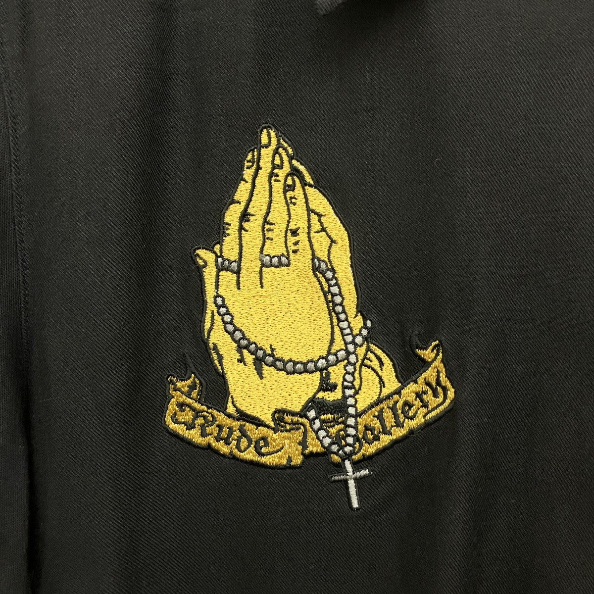 RUDE GALLERY(ルードギャラリー) マリア刺繍半袖シャツ ブラック