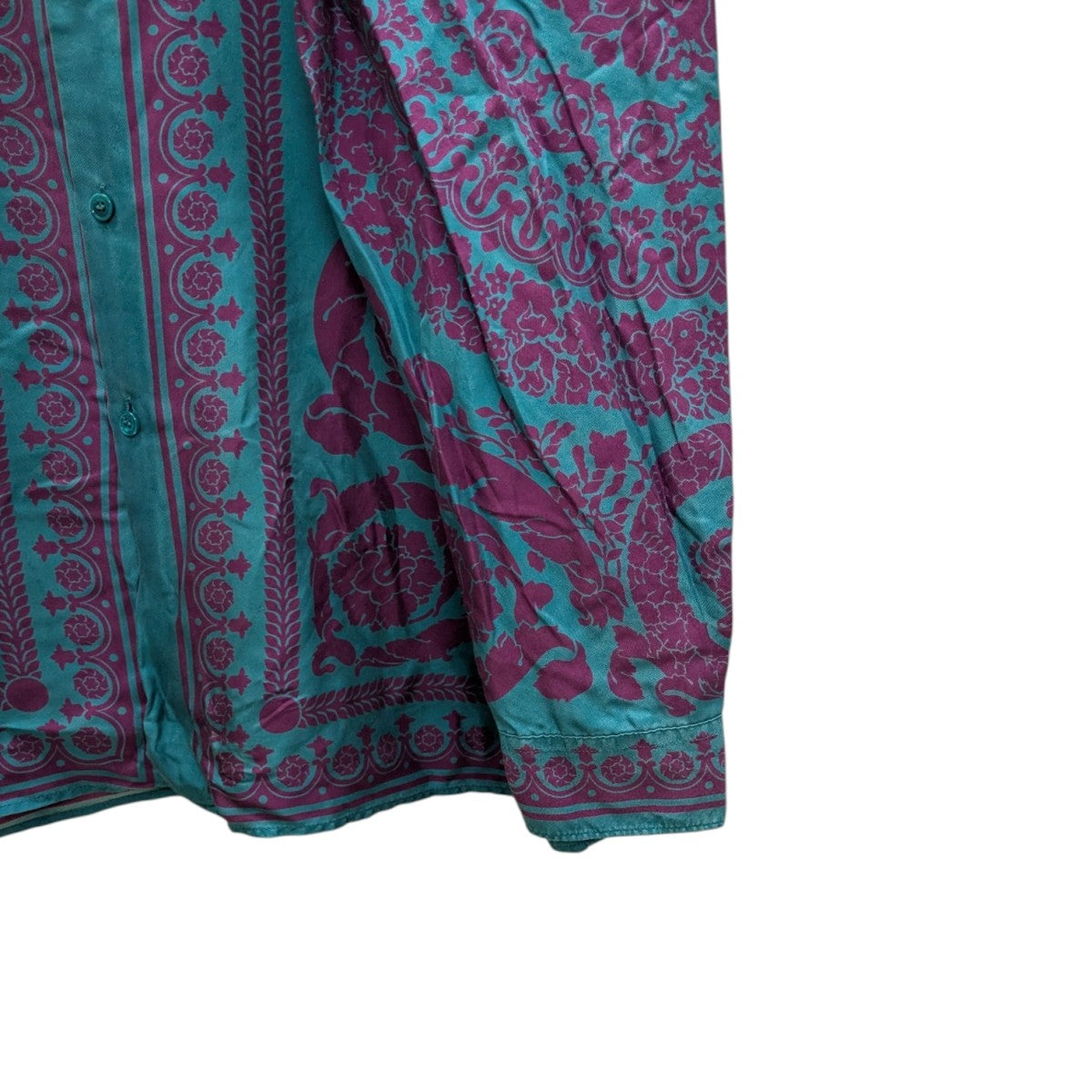 VERSACE(ヴェルサーチ) 総柄シルクシャツ 1003941-1A04989 パープル