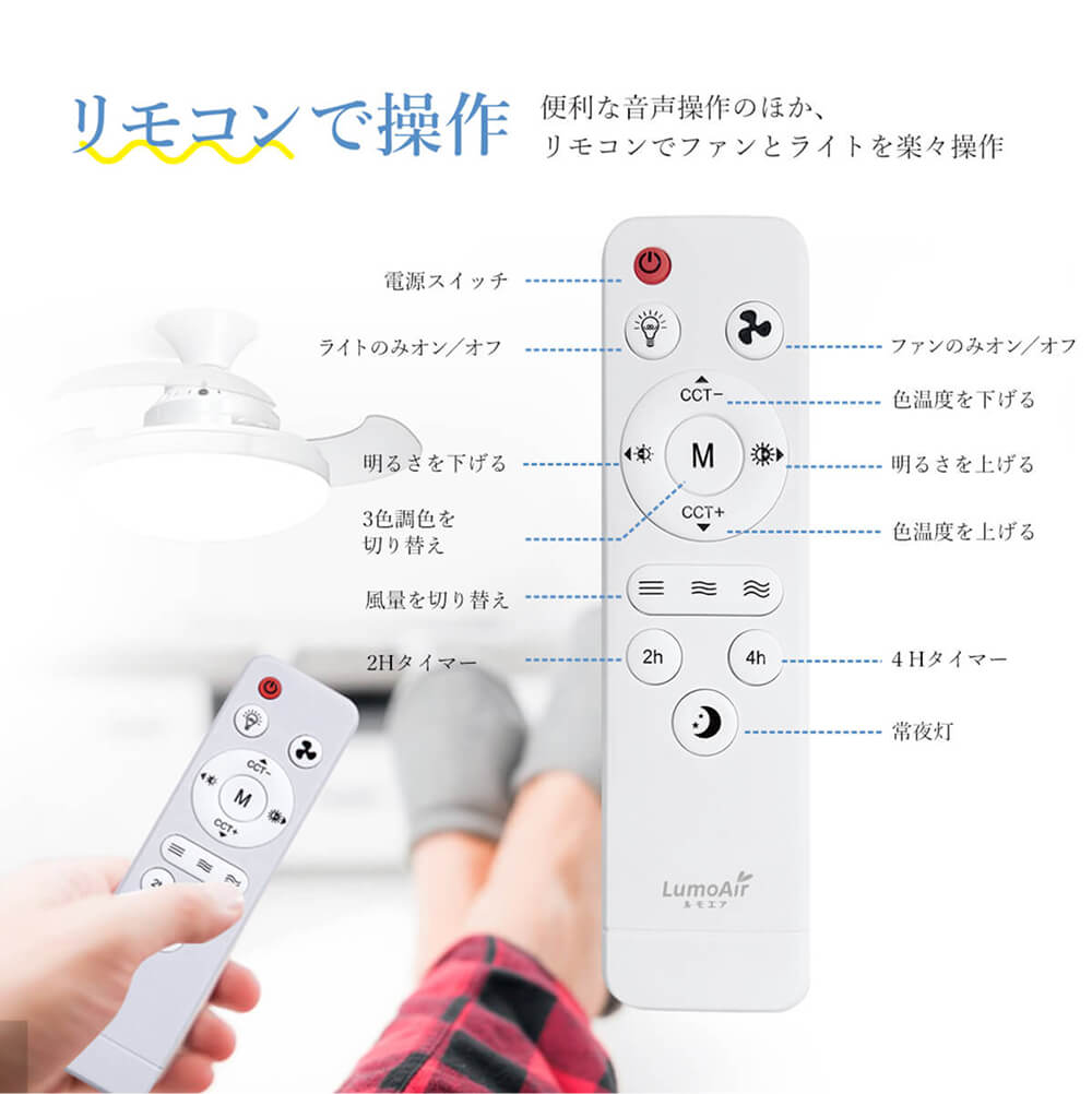 LumoAir (ルモエア） シーリング・ファン・ライト – LivAiA