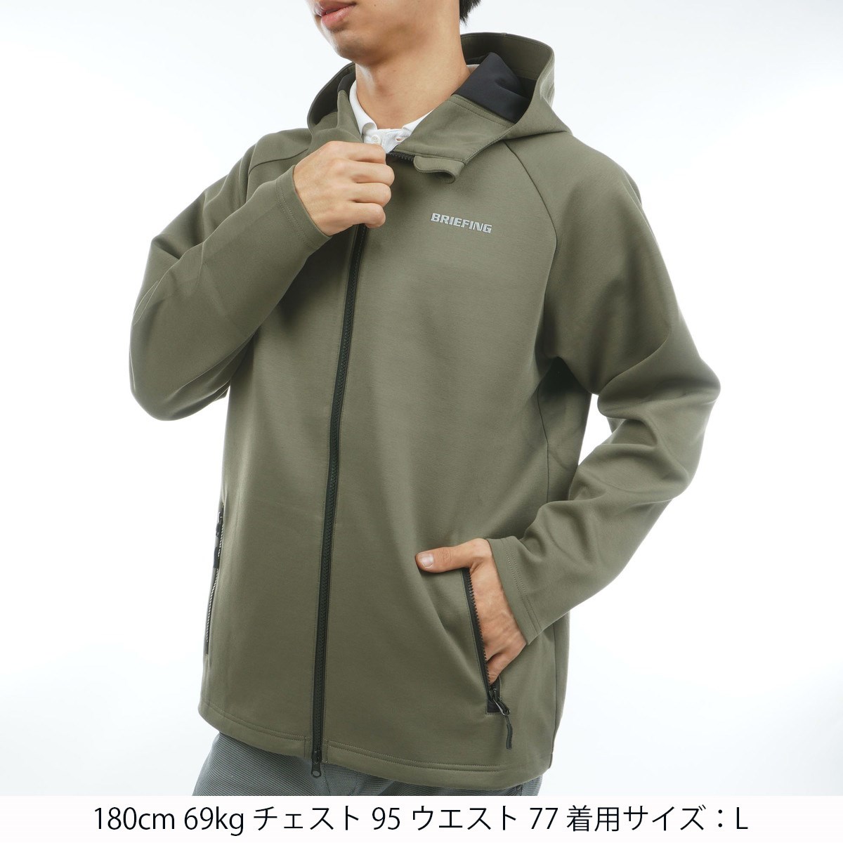 dショッピング |ブリーフィング BRIEFING ウォーム 3D ロゴ パーカー L