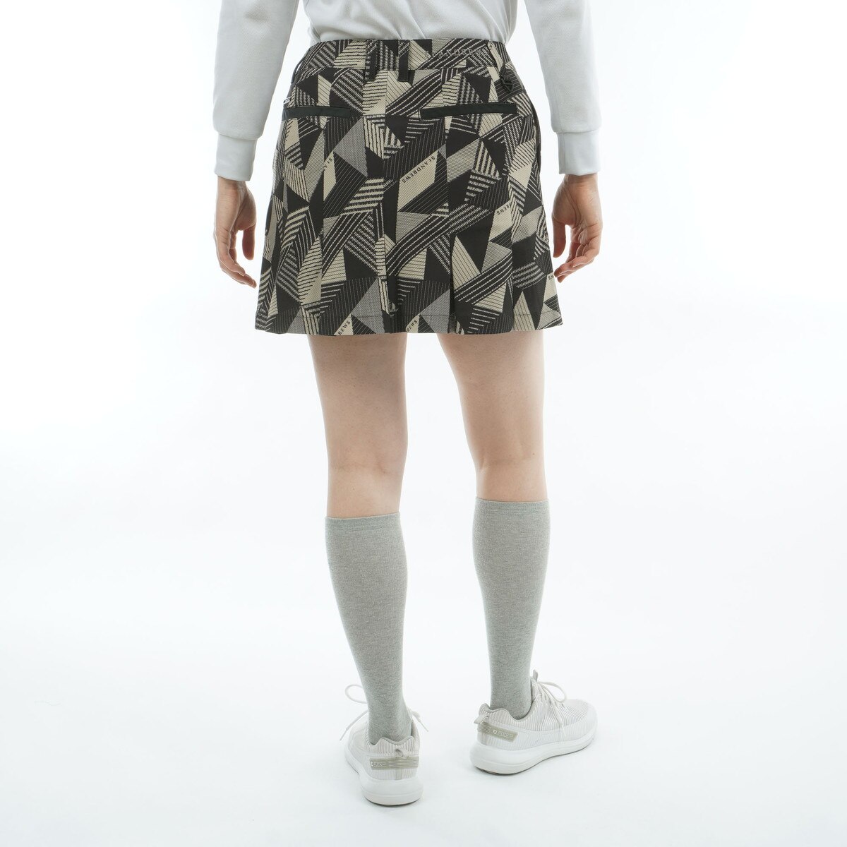 セール・アウトレット】ストレッチ 幾何学柄プリントスカート レディス