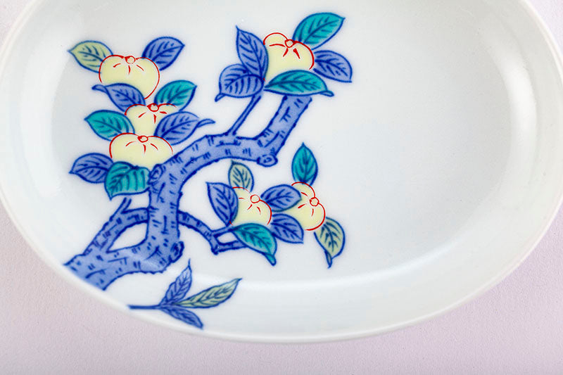 其泉色鍋島【小判型小皿（橘）】｜有田焼なら賞美堂本店オンラインショップ