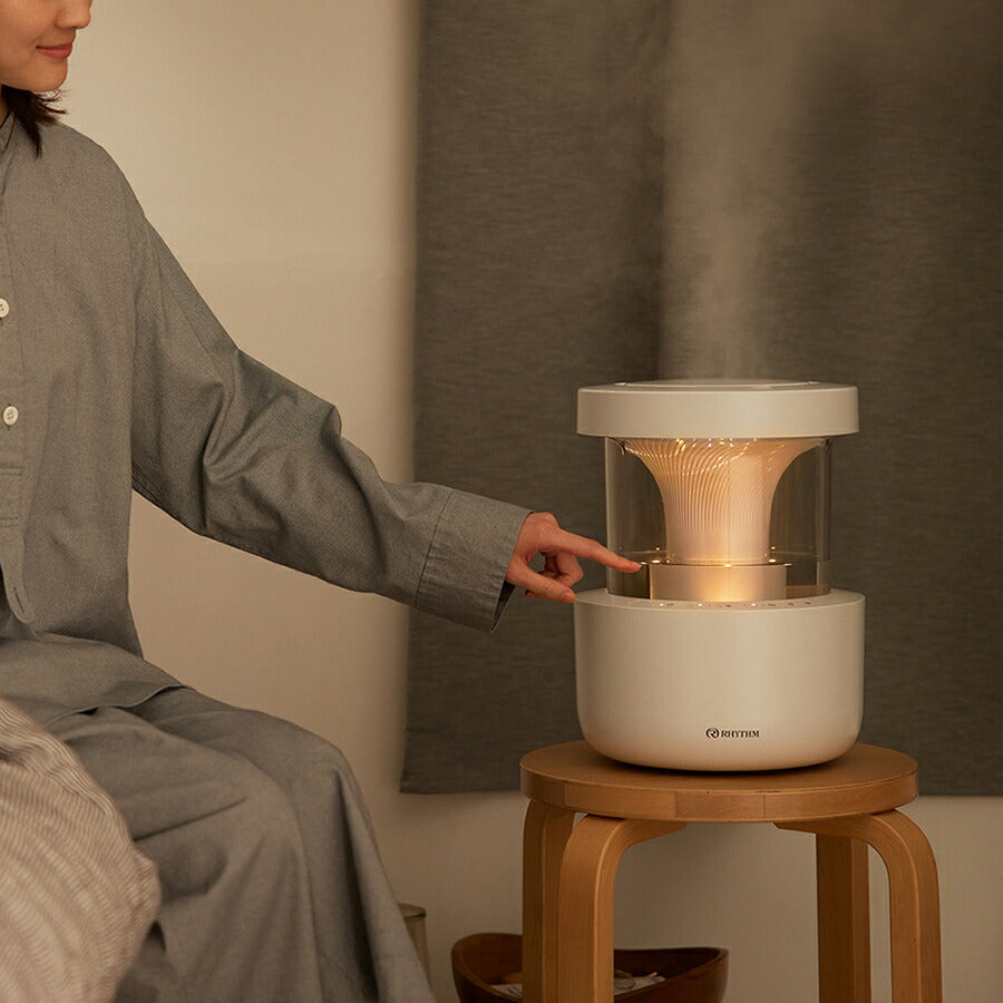 リズム MIST 350 超音波式 プールレス 加湿器 ライトグレー 9YYA29RH08