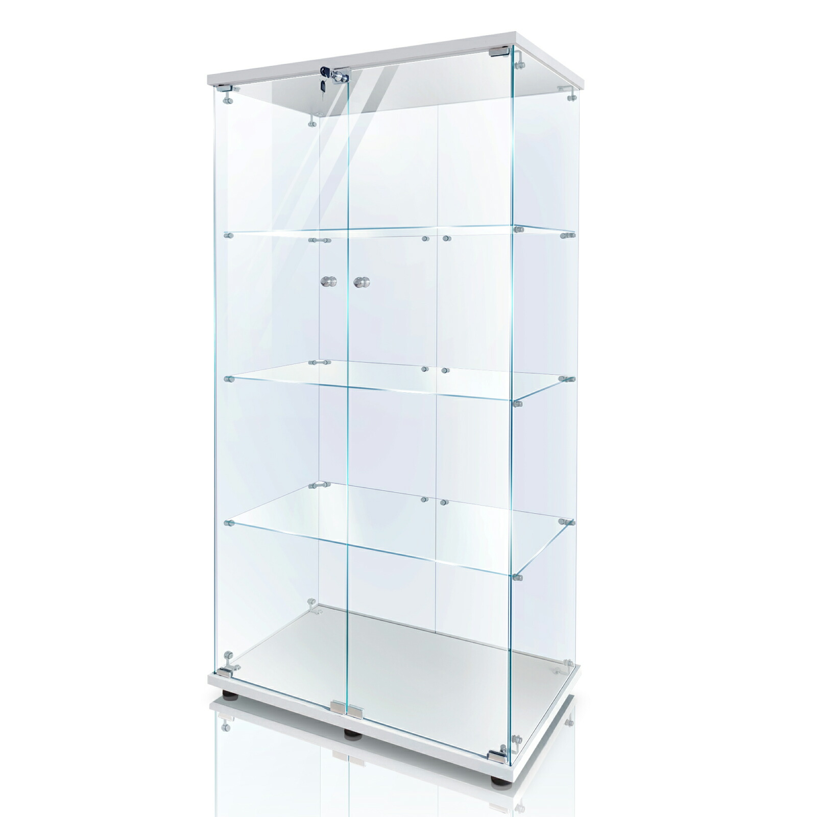 楽天市場】【生活グッズラボ】ショーケース ガラスケース 2段両扉