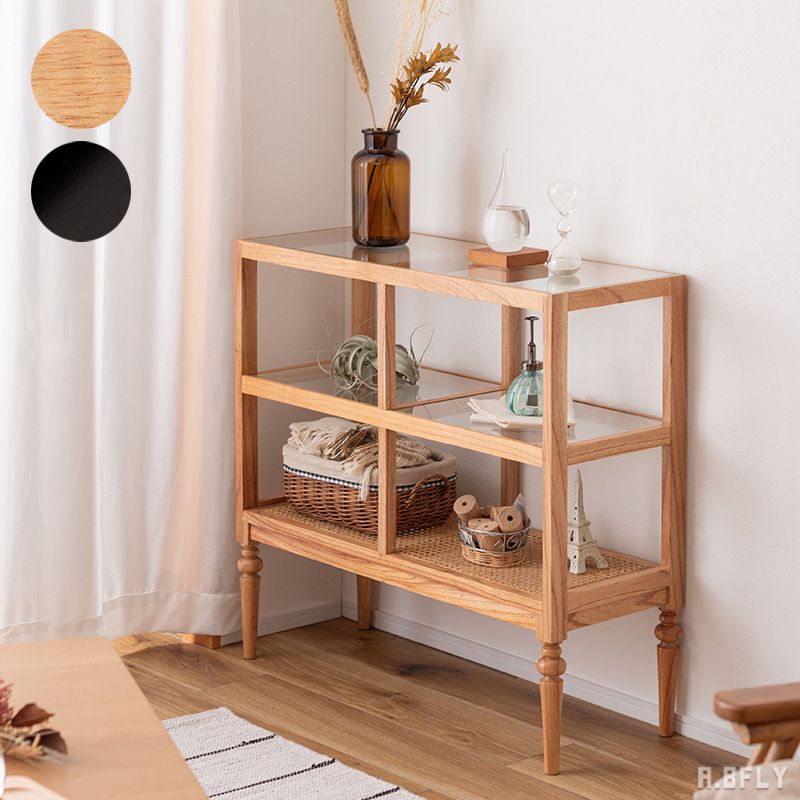 楽天市場】2段ラック 2段バスケット ラウンド 円形 ラタン 籐 皮付き