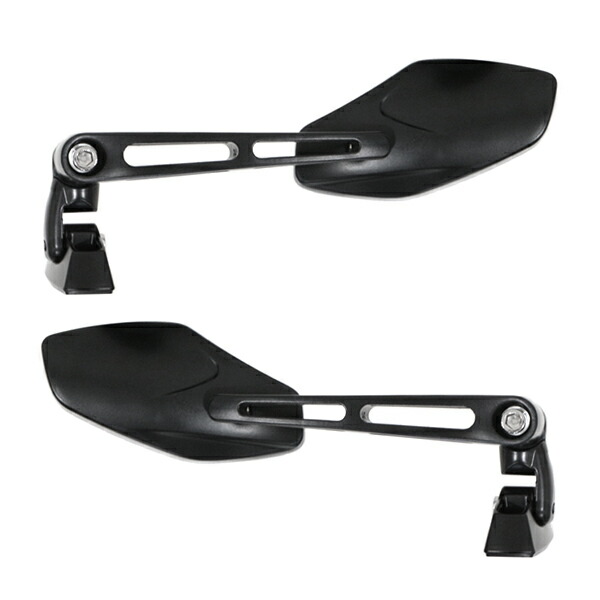 楽天市場】レーシング バックミラー ブラック スクエア 左右 バイク