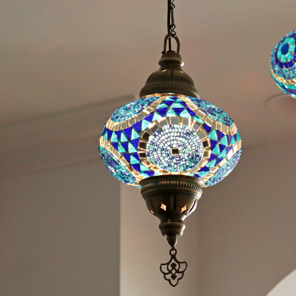 楽天市場】トルコランプ モザイクランプ ペンダントランプ 直径16cm